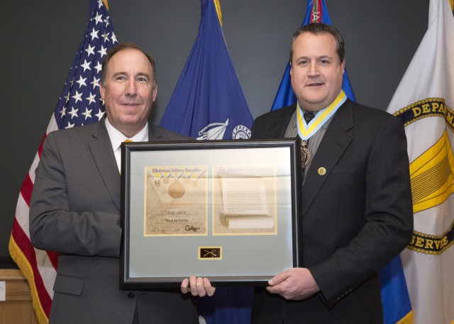 Picatinny employee recognized for significant contributions to the infantry 