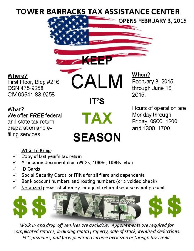 Tax Center open