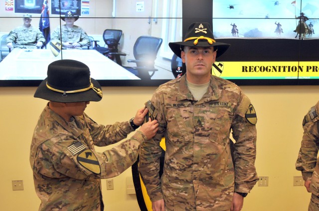 Train, Advise, Assist Command - South troops receive combat patch in historic tradition