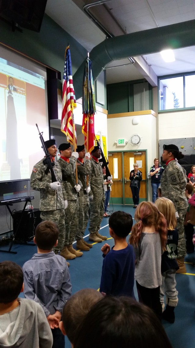 5-5 Air Defense Artillery Soldiers Support Local School