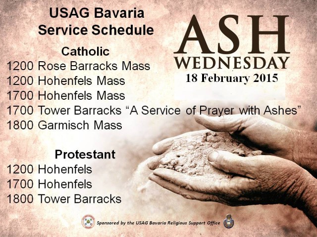 USAG Bavaria Ash Wednesday Services