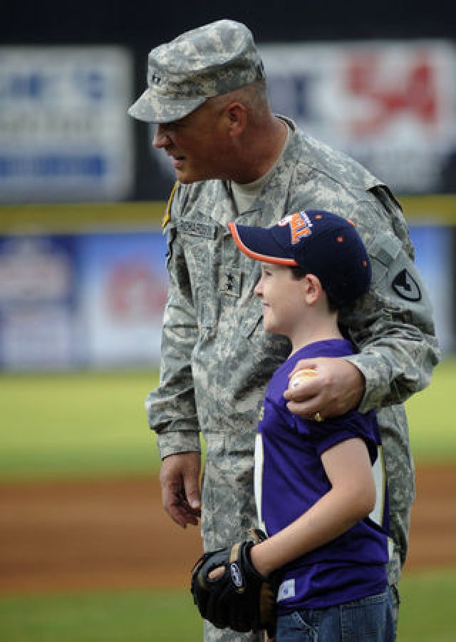 Maj. Gen. James Richardson supports community sporting event