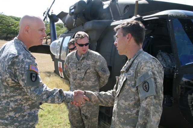 Command Sgt. Maj. Luciano thanks the crew