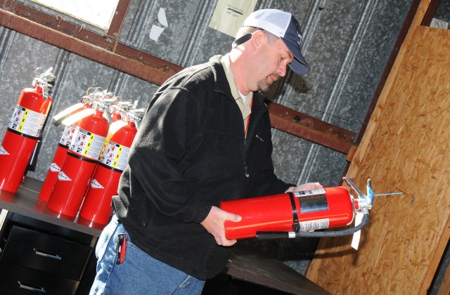 Fire extinguisher service returns to post