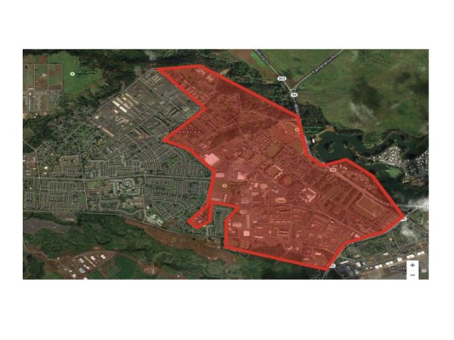 Outage area on Schofield Barracks