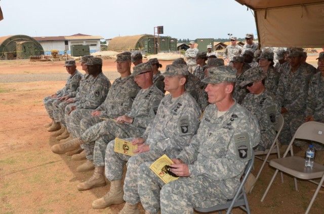 Fort Hood engineers complete mission, case colors, head home