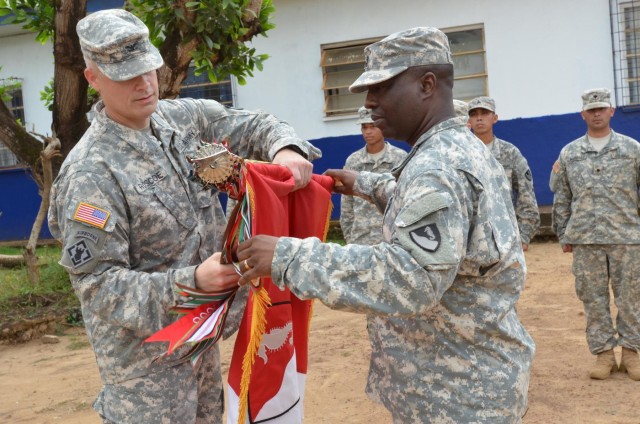 Fort Hood engineers complete mission, case colors, head home