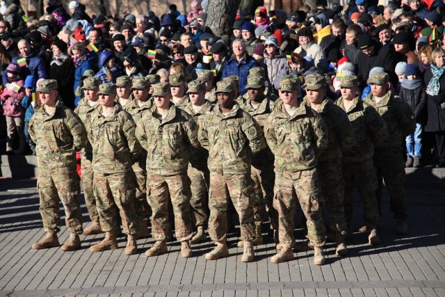 2d Cav. Regt. 'Dragoons' participate in Lithuania Independence Day celebrations