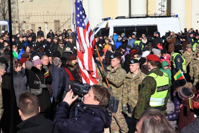 2d Cav. Regt. 'Dragoons' participate in Lithuania Independence Day celebrations