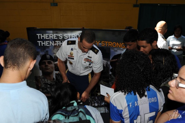 Gen. Burgos shares his personal story with local students