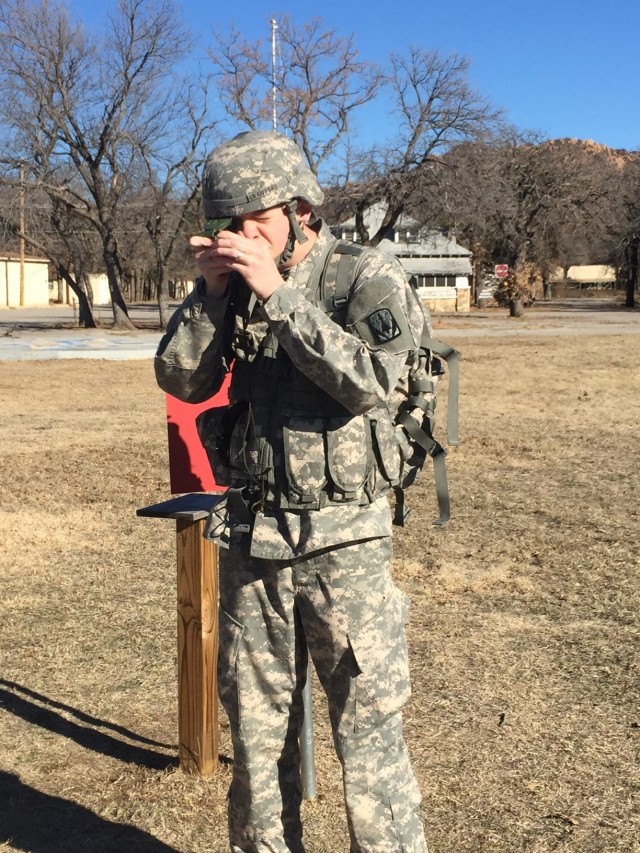31st ADA Soldiers Shoots an Azimuth
