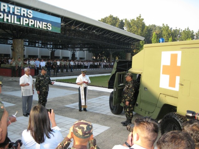 Ambulances delivered to support Philippine armed forces