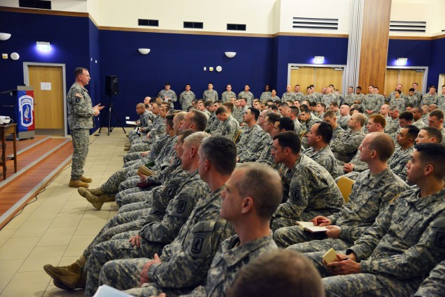 USAREUR Commander Addresses Sky Soldiers in Vicenza, Italy