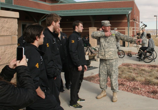 Fort Carson WTB hosts Colorado College hockey players
