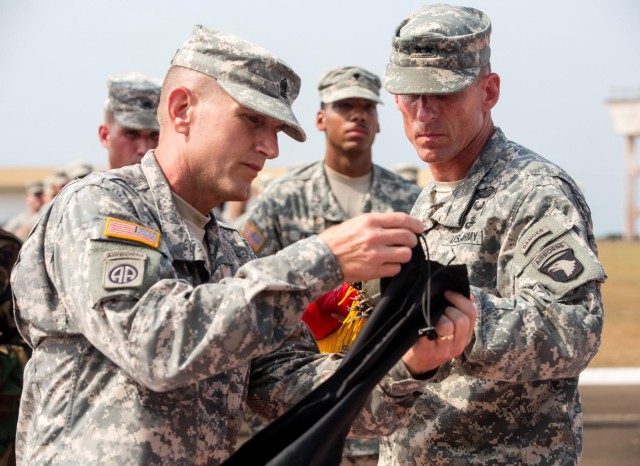 101st Airborne Division cases colors, heads home after successful mission in Liberia