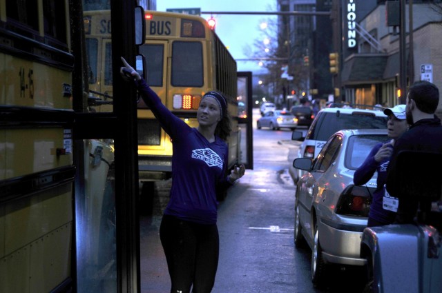 Relay point buses