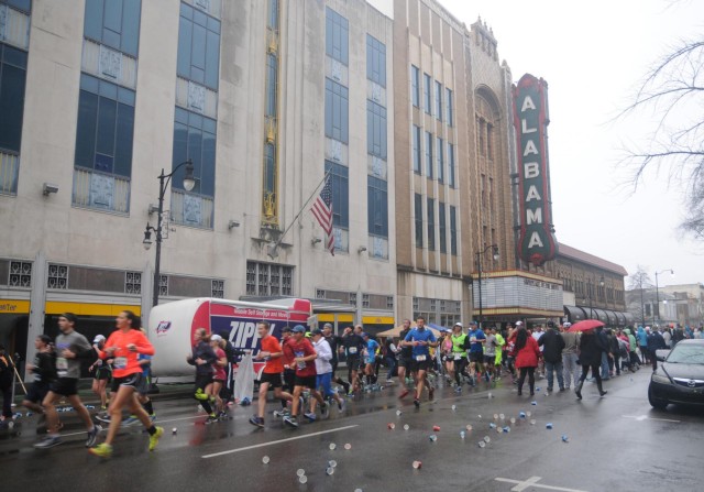 Running past Alabama Theater