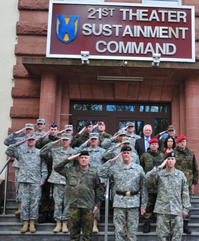 21st TSC and Bundeswehr Logistics Command sign historical document