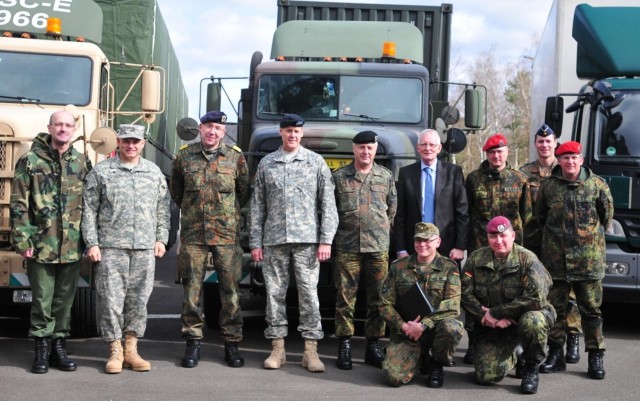 21st TSC and Bundeswehr Logistics Command sign historical document