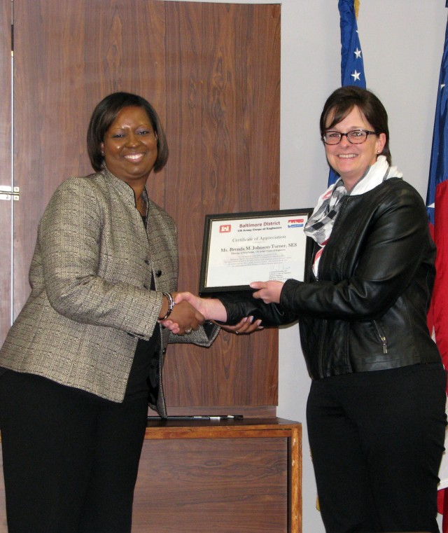 Baltimore District chief of staff thanks Brenda Johnson-Turner