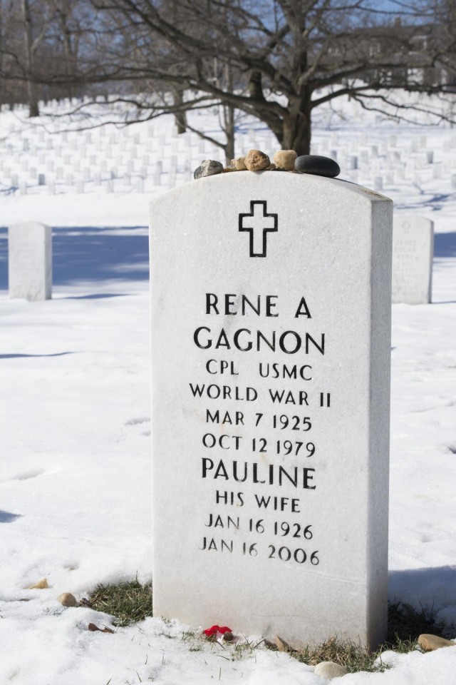 Iwo Jima, Arlington National Cemetery linked by three flag-raising Marines