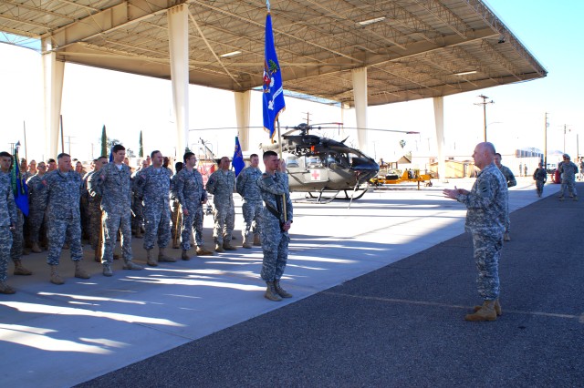 FORSCOM DCG Lt. Gen. Patrick J. Donahue presents aviation safety award to 2916th Aviation Battalion