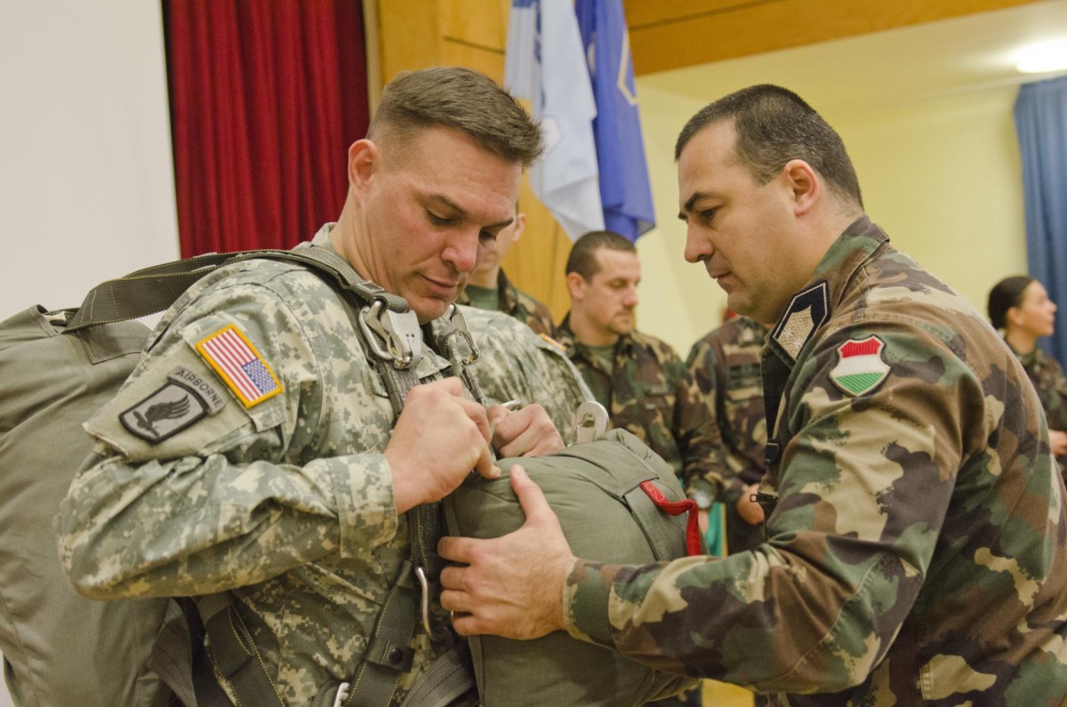 US, Hungarian paratroopers build interoperability with combined ...