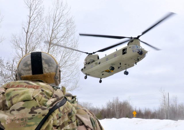 New York Army and Air National Guard conduct air assault training at Fort Drum