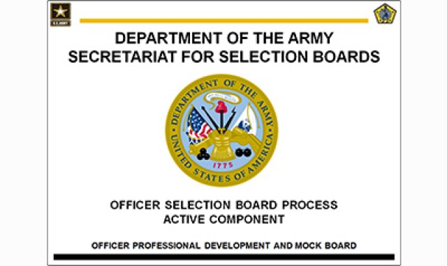 Command makes Officer Selection Board training, mock board materials available online