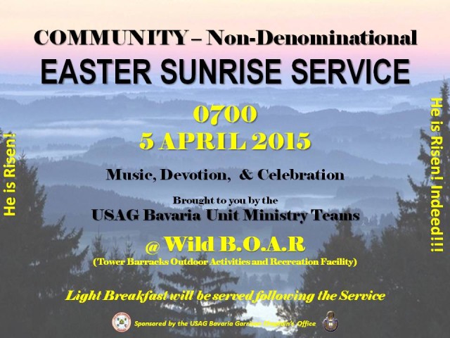 Easter sunrise service