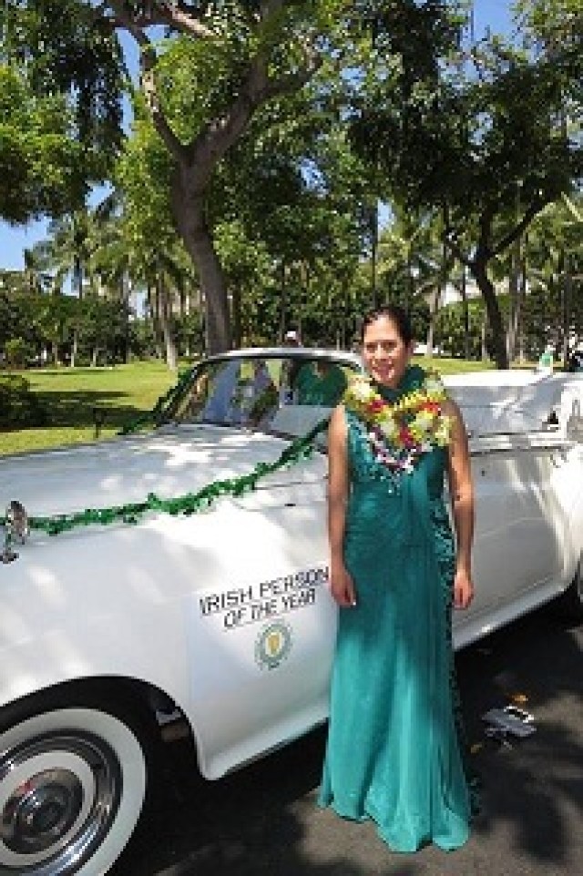 Dr. Lisa Gomes awarded the title Irish Person of the Year through the Society of the Friends of St. Patrick of Hawaii