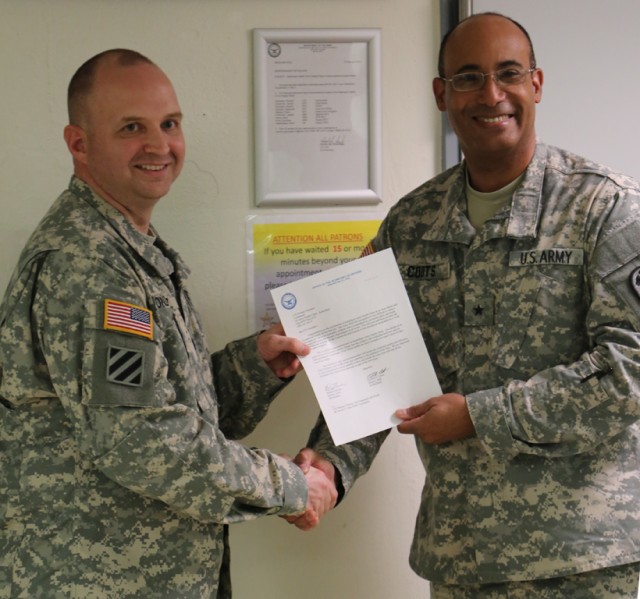 The presentation of the orders.