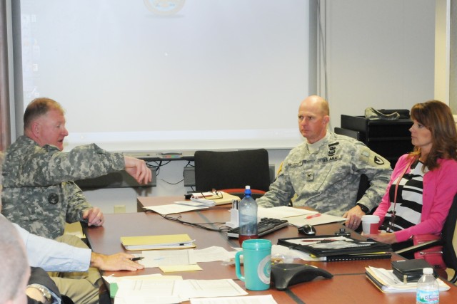 Joint Munitions Command staff meet to discus ammo workload requirements