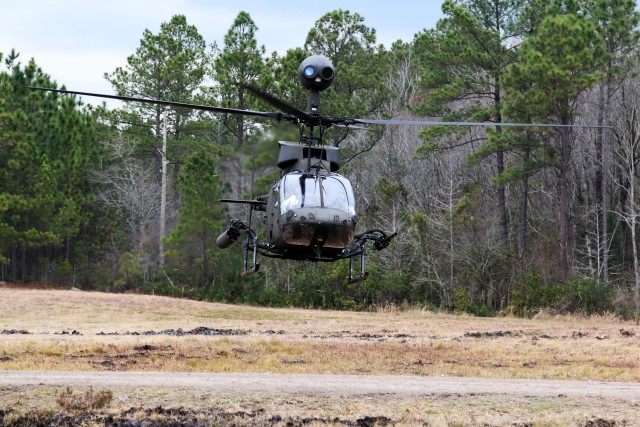 The Air Cavalry lights up the sky over Camp Lejeune