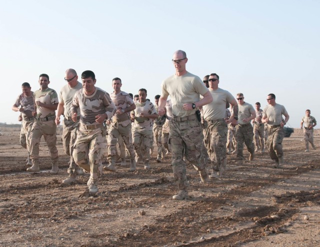 Coalition forces train together