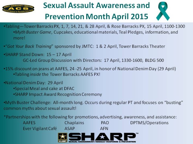 Sexual Assault Awareness and Prevention Month events