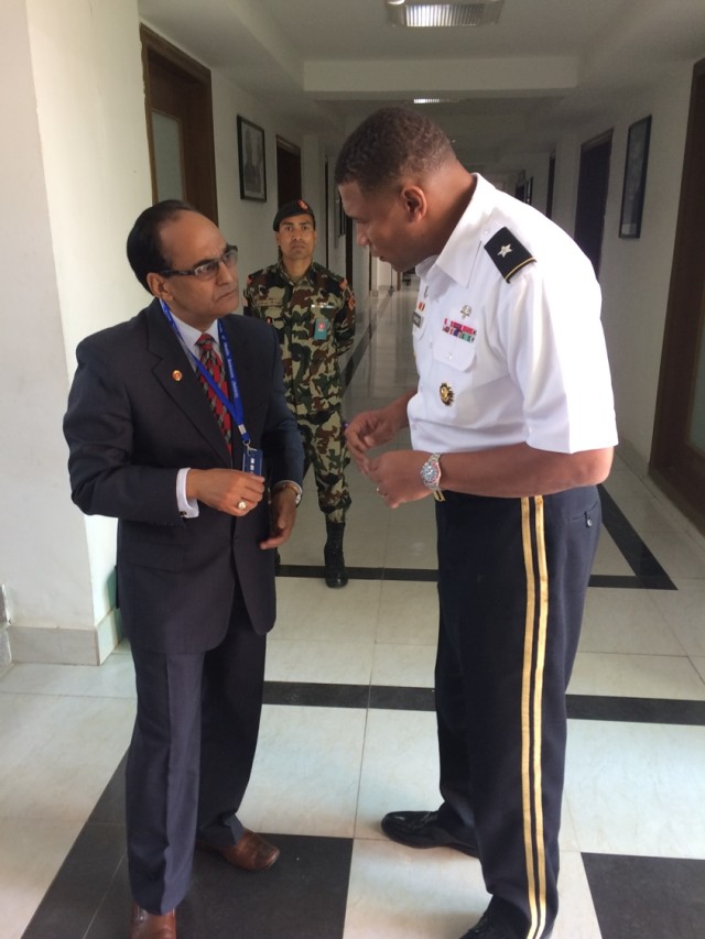 Brig. Gen. Sargent tours the Nepalese Army Institute of Health Sciences Medical School