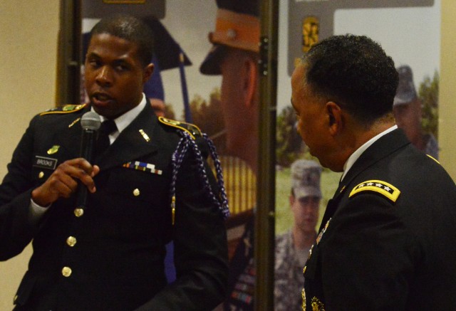 Cadet asks general Via how Army supports minorities