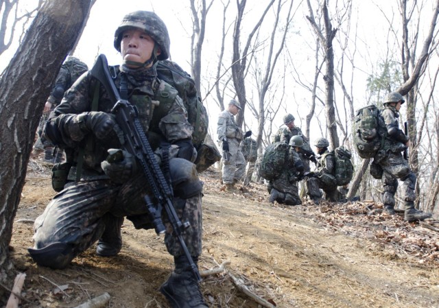1ABCT Soldiers train KMA cadets for the Sandhurst Military Skills Competition