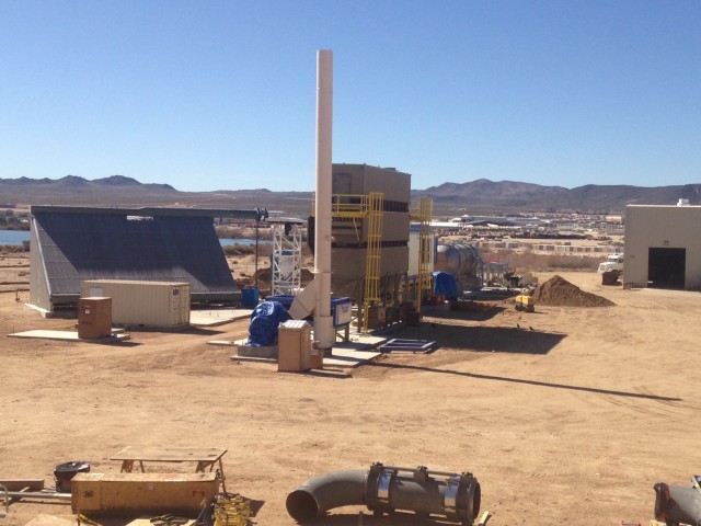 Close up of waste to energy plant