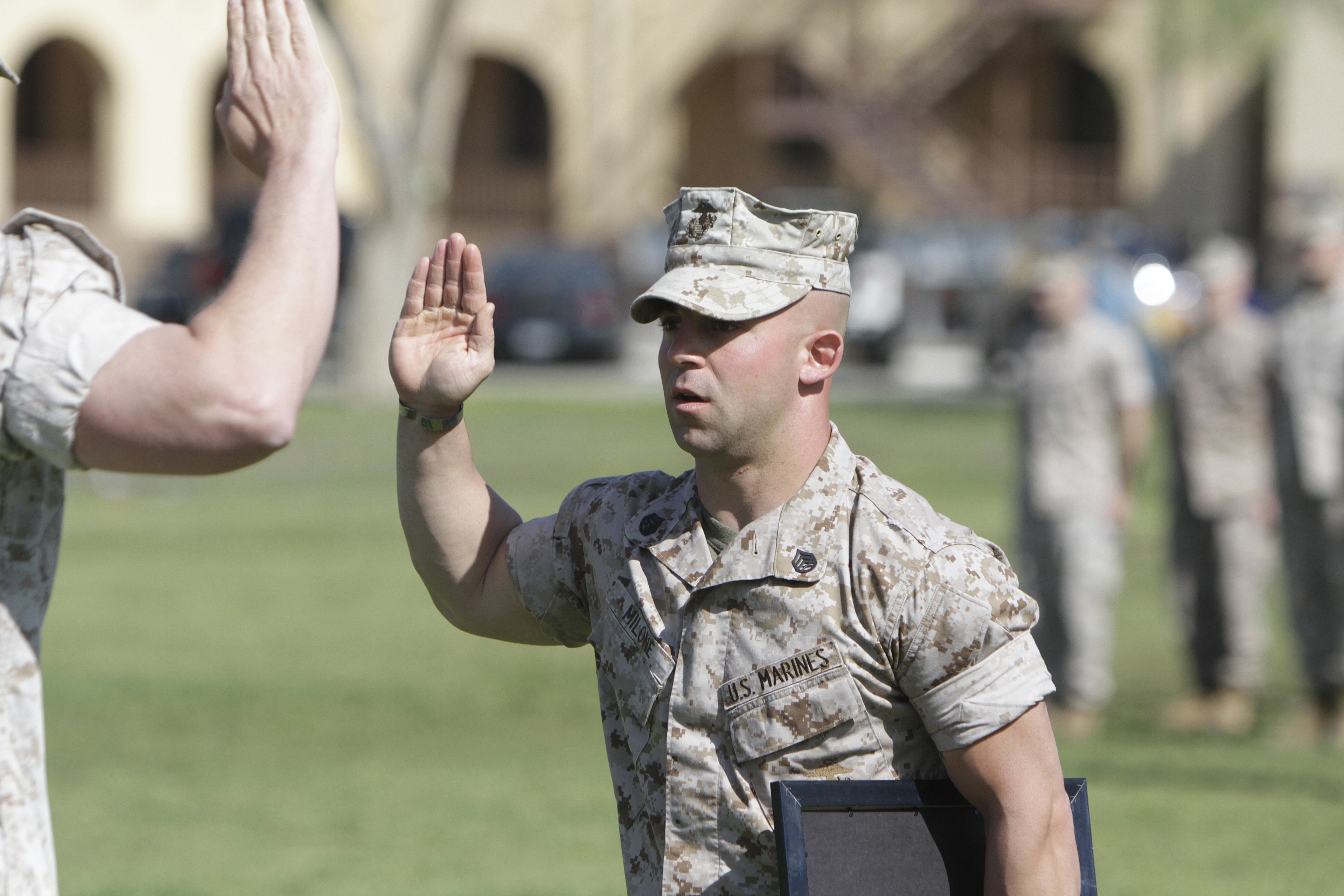 Fort Sill Marine earns rare meritorious promotion Article The