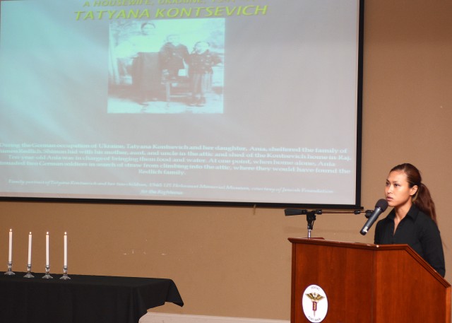 A Soldier with Dental Clinic Command read about the actions of Tatyana Kontsevich of Ukraine