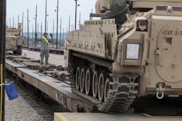 Cav equipment gets rolling