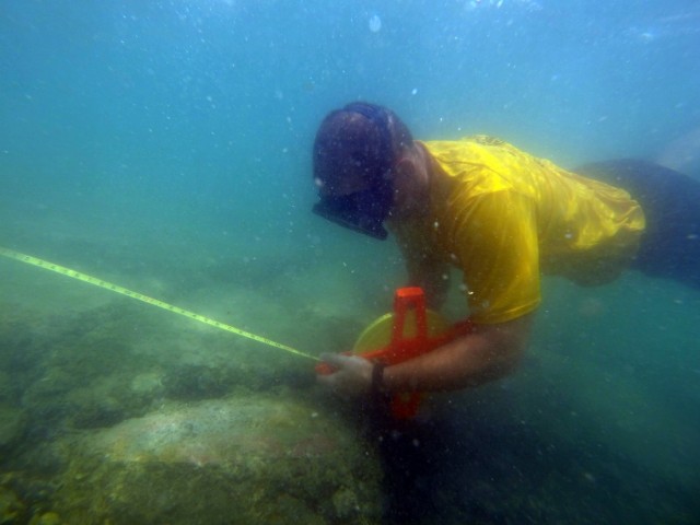 Army divers inspect Kuwait Coast Guard harbor