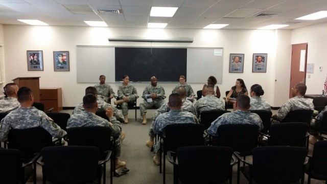 WTB Hawaii and Guam Remote Care Platoon discuss care for Soldiers