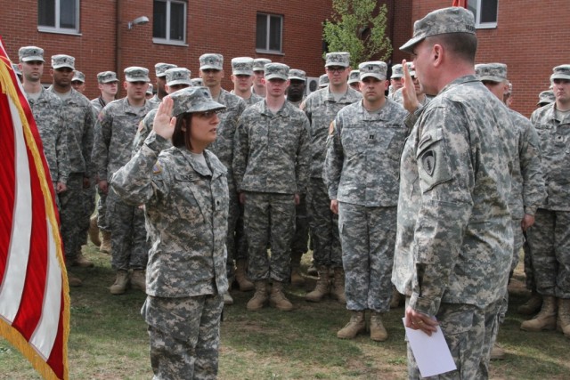 USAREUR Commanding General Conducts Re-enlistment Ceremony