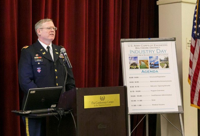 Col. Jordan briefs Industry Day