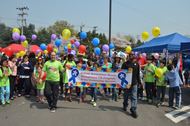Yongsan Marches for Autism Awareness