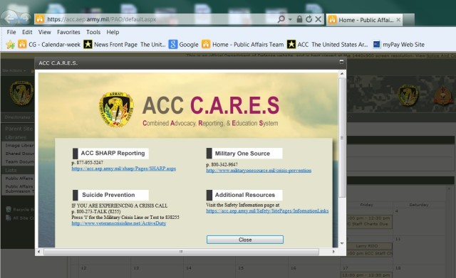 One mouse click takes ACC employees to crisis assistance sites
