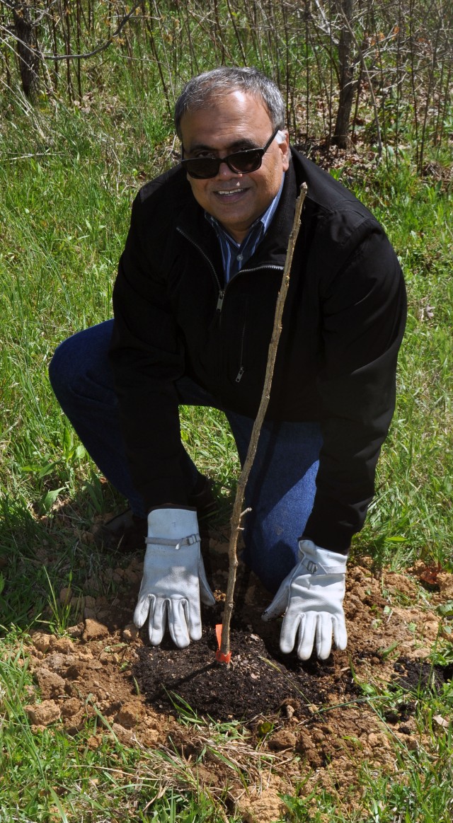 BGAD Environmental Division Chief Plants Trees on Earth Day
